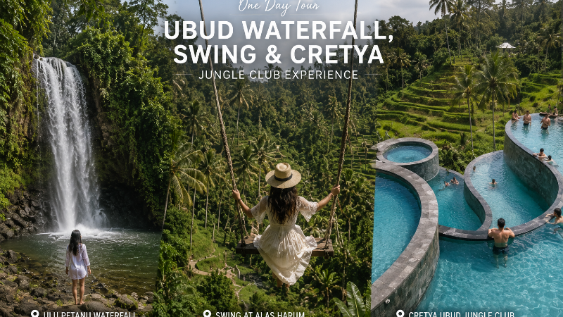 Ubud Waterfall, Swing & Cretya Jungle Club Experience
